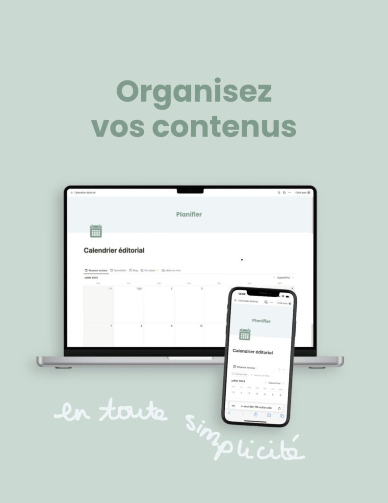 template notion calendrier éditorial ollo papeterie