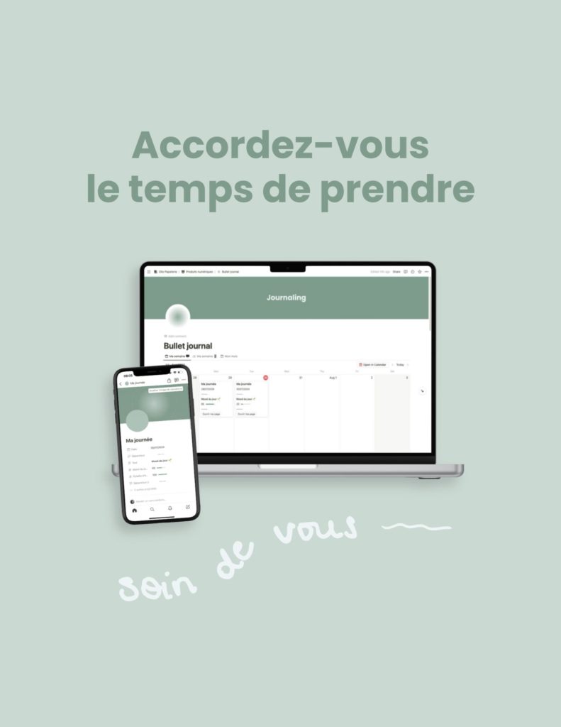 template notion journaling ollo papeterie