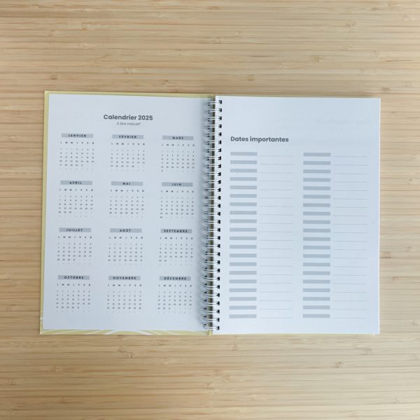 ollo agenda éco-responsable non daté calendrier