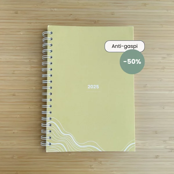 ollo agenda jaune date ecoresponsable fin de serie