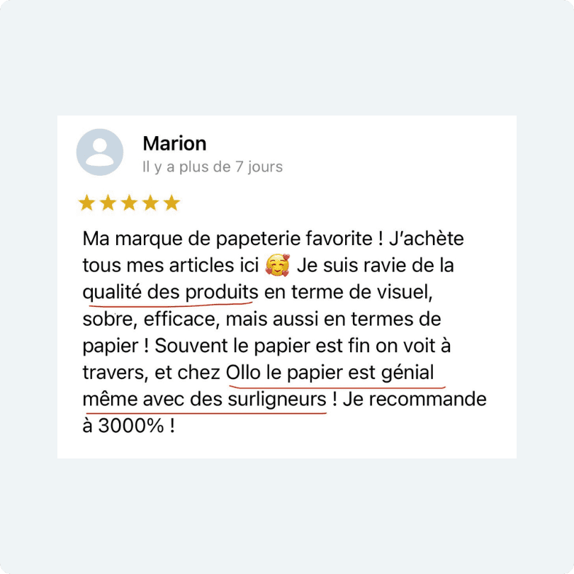 avis agenda Ollo Papeterie